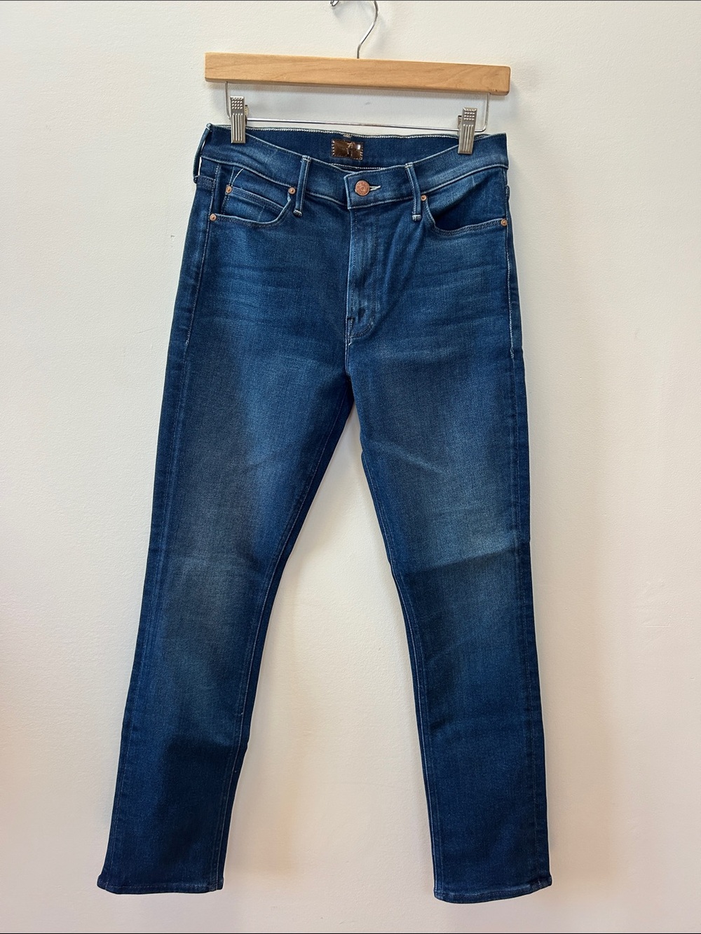 MOTHER Men's Slim Straight Jeans in Deep Blue Wash